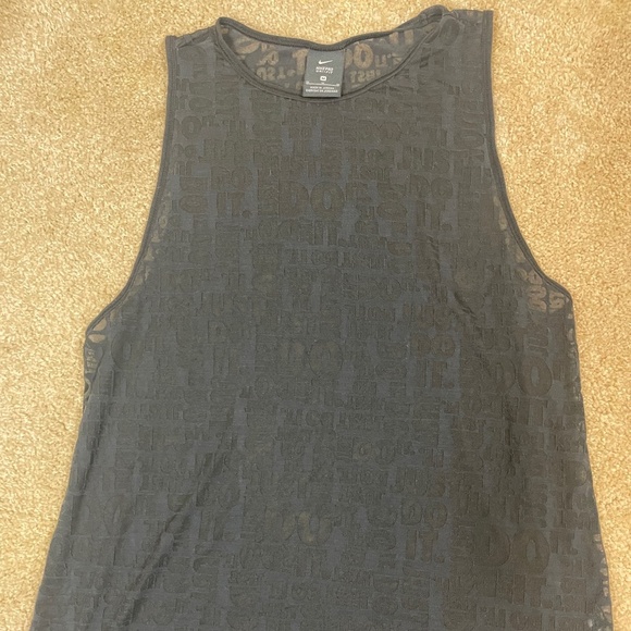 Black, sheer, Nike Tank top , size medium, - Picture 3 of 5